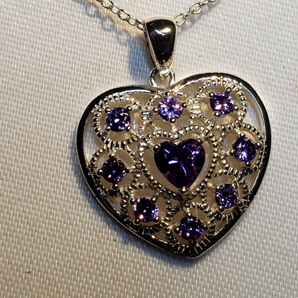 Amethyst and Silver Necklace /NWOT